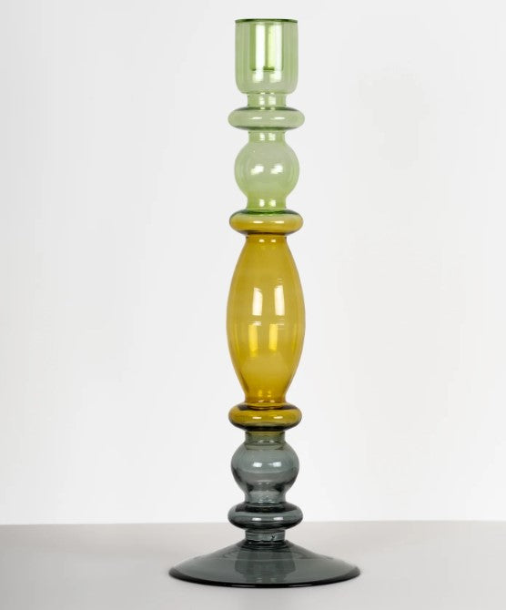 Candle Holder Recycled Glass Aesthetic