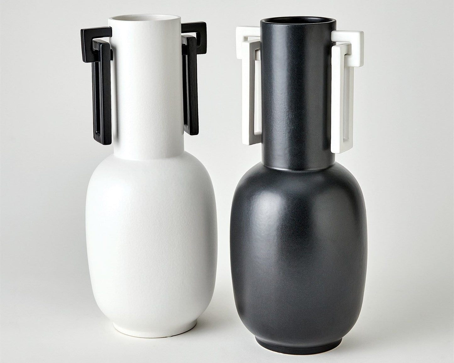 Grecian Handled Vase White
