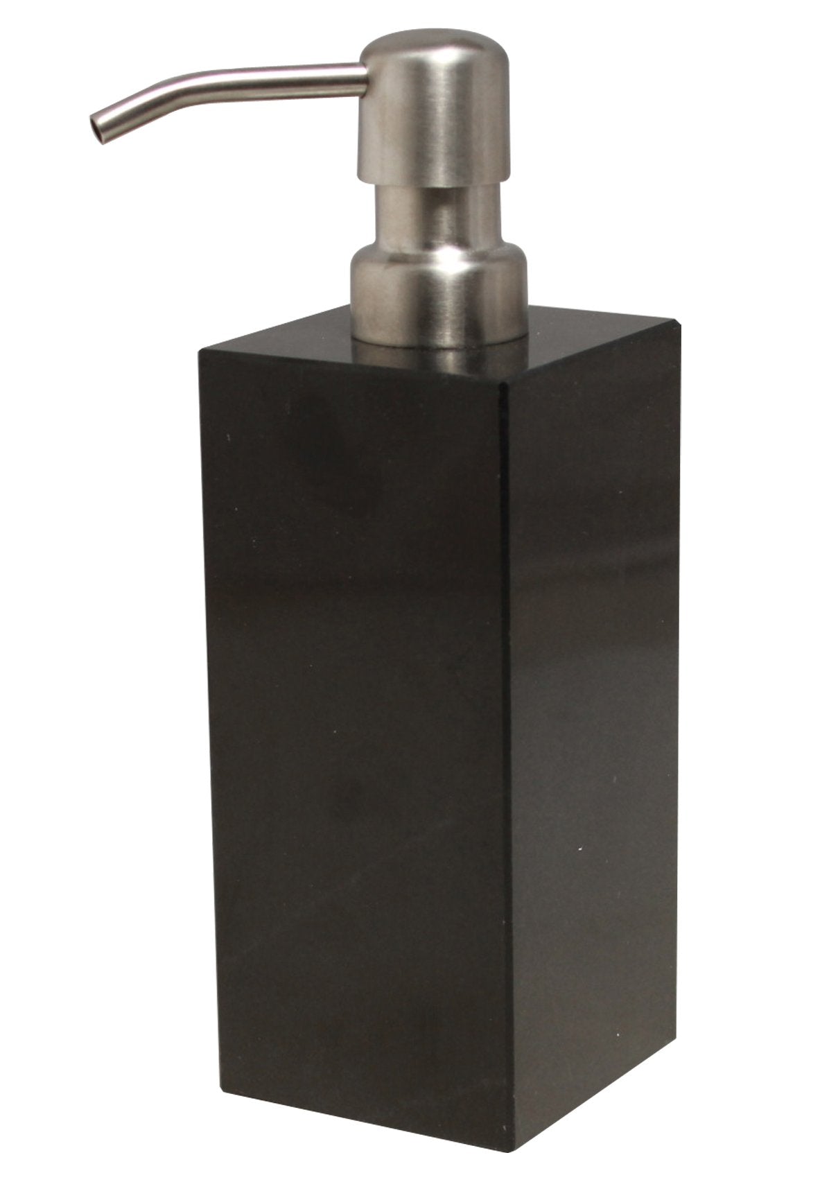Myrtus Collection Jet Black & Marble Polished Finish Square Soap Dispenser