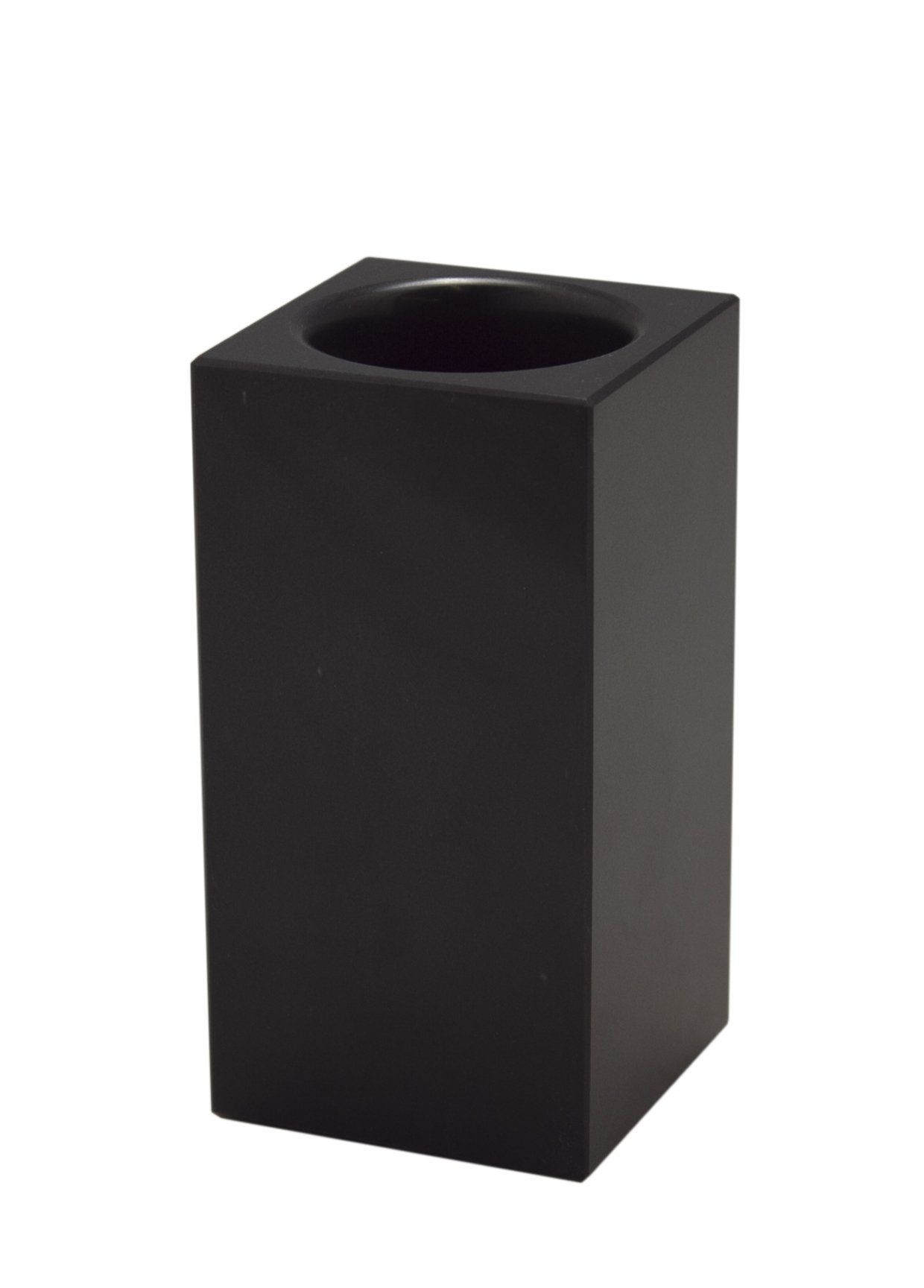 Myrtus Collection Jet Black & Marble Polished Finish Square Tumbler