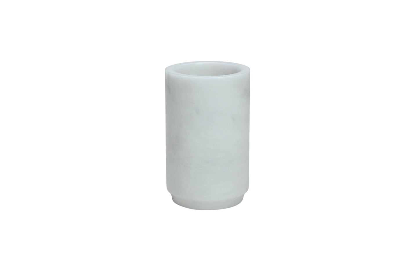 Eris Collection Pearl White Marble Honed Finish Tumbler