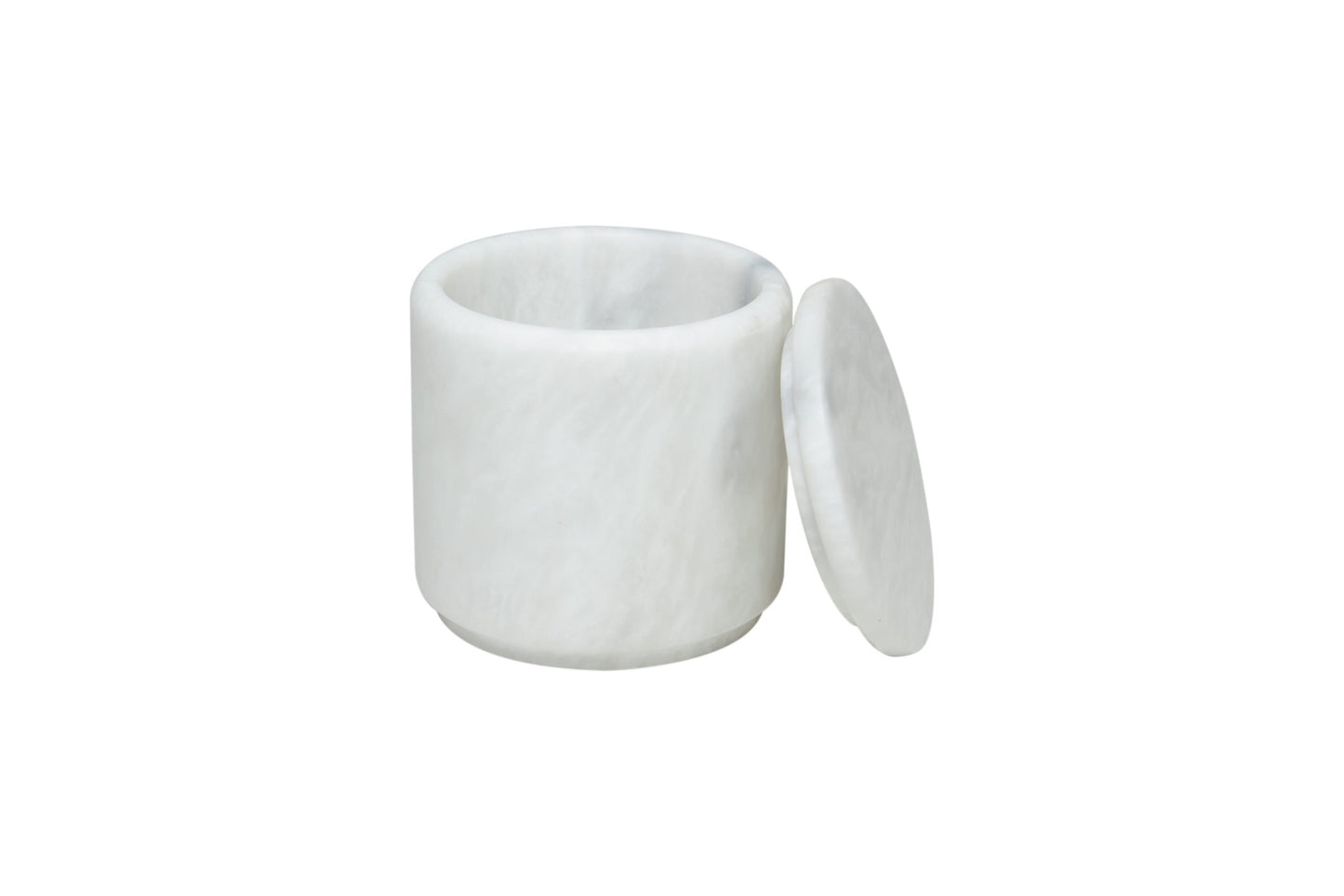 Eris Collection Pearl White Marble Honed Finish Canister - 4'x4'