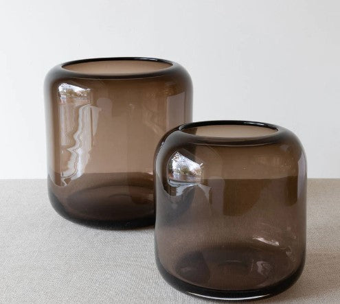 Mazurka Vases in Smokey Brown