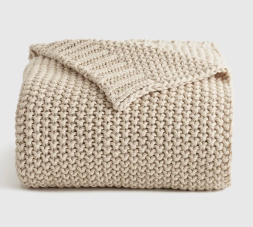 Sweater Knit Bed Blanket, Full/Queen