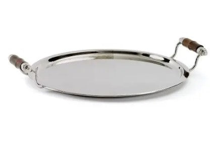 Bamboo Handled Round Tray