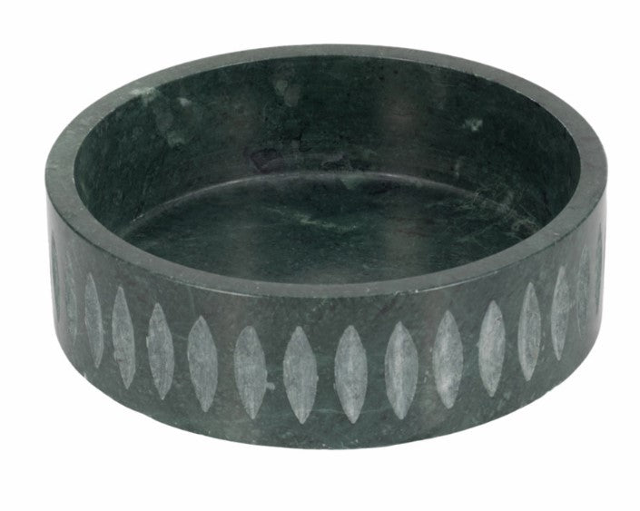 Rosalie Green Marble Bowl 12''