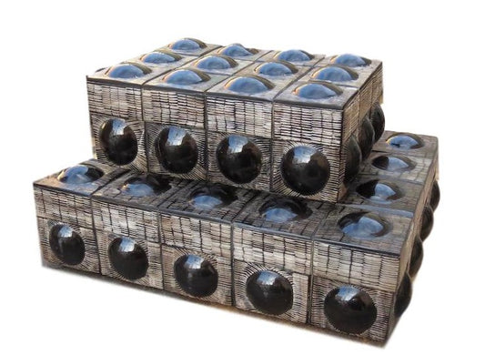 Smooth/Etched Black Horn Bubble Box