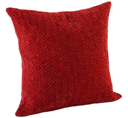 Chevron Weave Suede Pillow