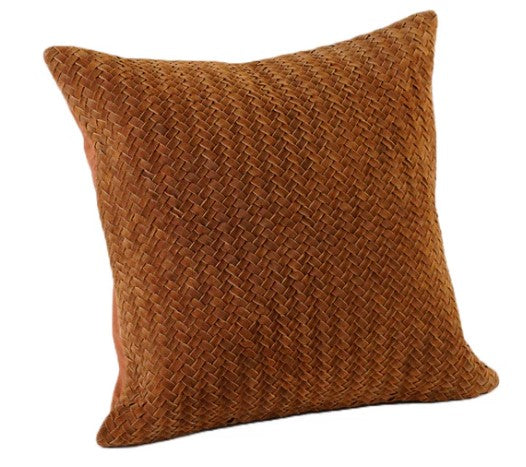 Chevron Weave Suede Pillow