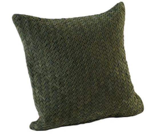 Chevron Weave Suede Pillow