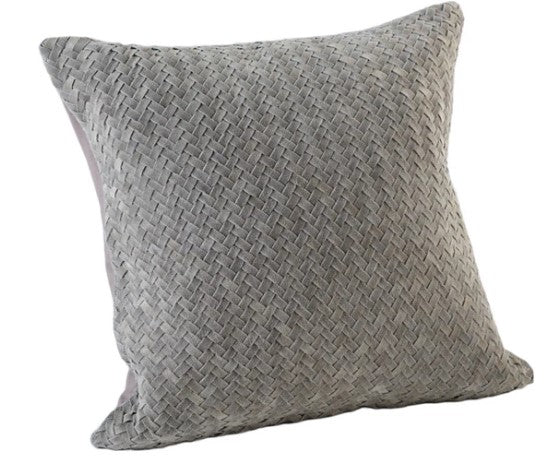 Chevron Weave Suede Pillow