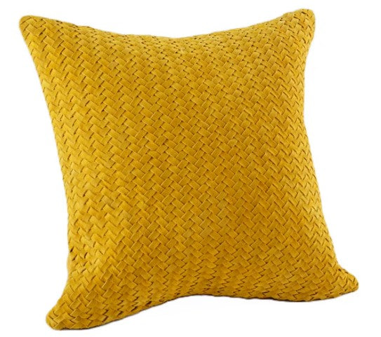 Chevron Weave Suede Pillow