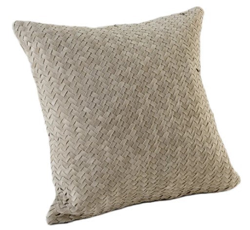 Chevron Weave Suede Pillow