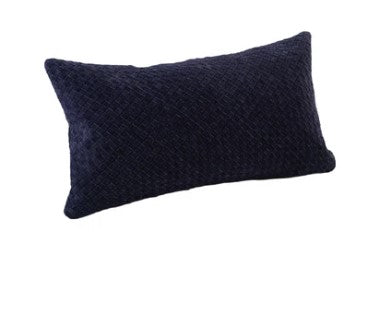Waffle Weave Suede Lumbar Pillow