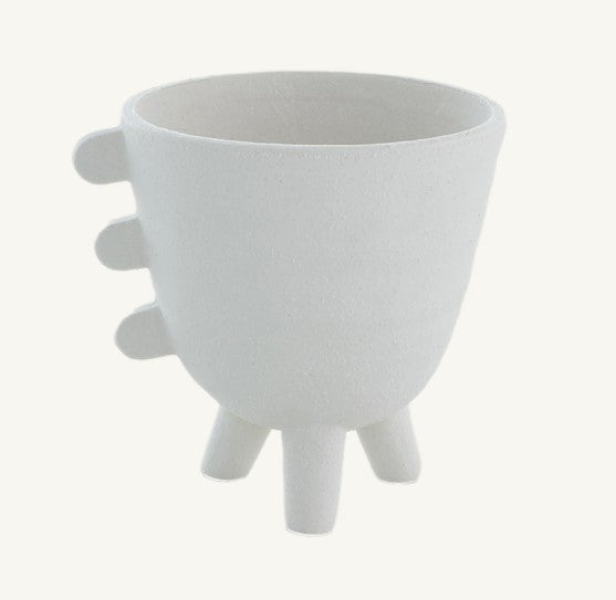 Primitive Porcelain 3 leg Cachepot