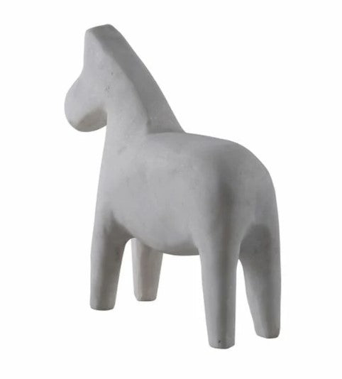 White Marble Little Horse Bookend