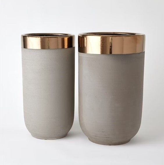 Banded Bronze Container