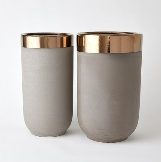 Banded Bronze Container