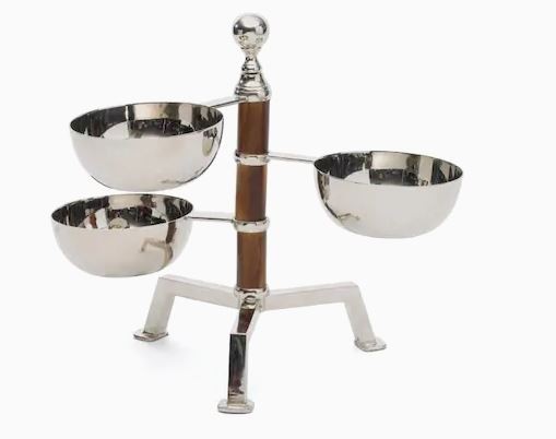 Tiered Bamboo Bowl Stand