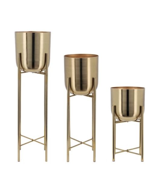 Metal Planters On Stand