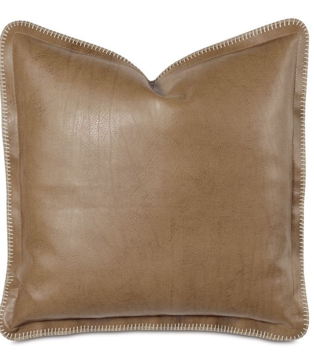 Faux Leather 20x20 Decorative Pillow