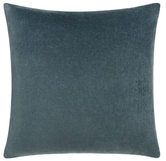 Cotton Velvet Dark Grey 18x18 Decorative Pillow
