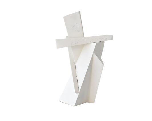Angular Outcrop Sculpture White