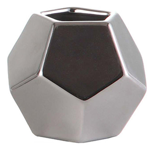 Faceted Silver Vase