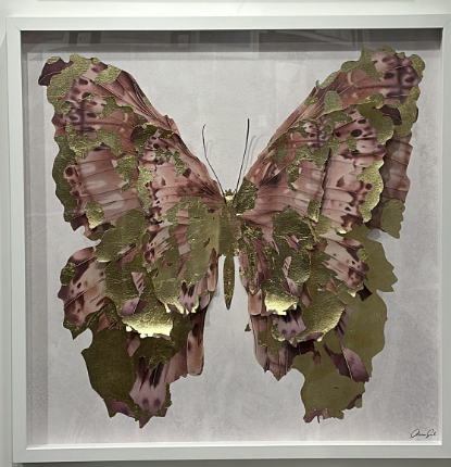 Butterfly Paper Sculpture Gold III 45x45