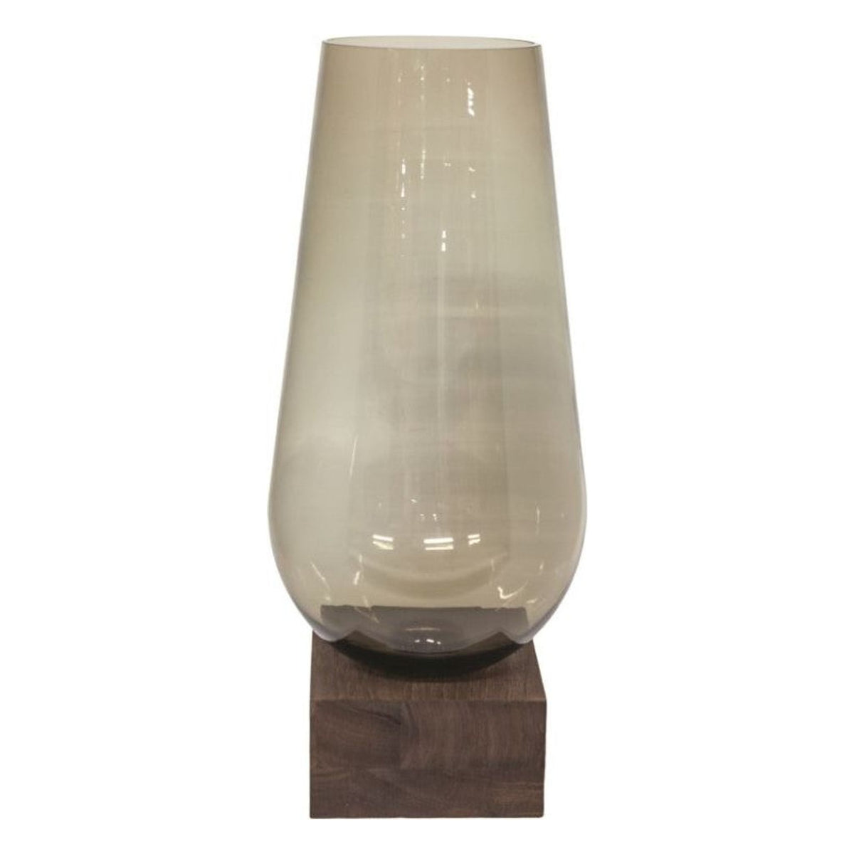 Brown vase Wooden Base Small