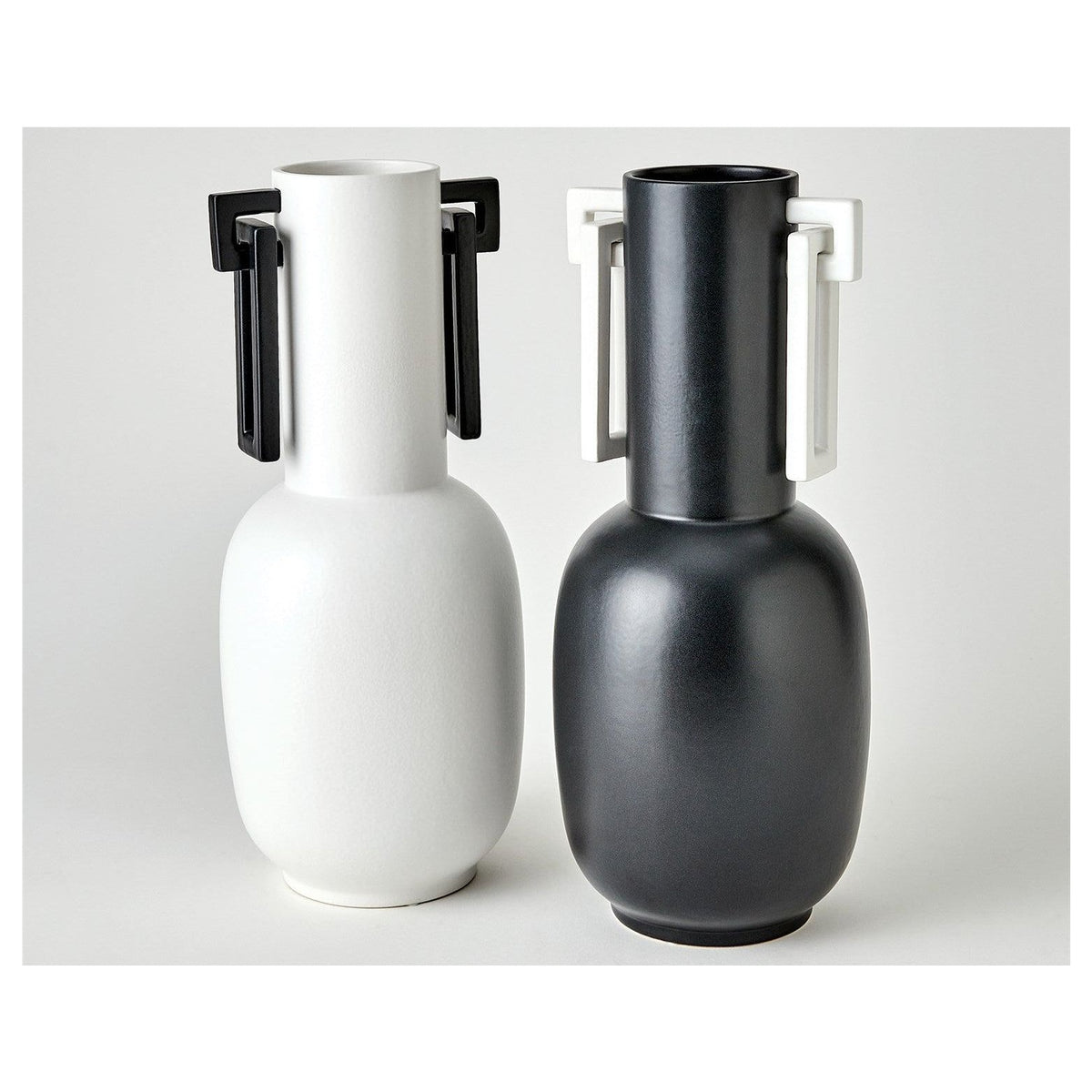 Grecian Handled Vase White