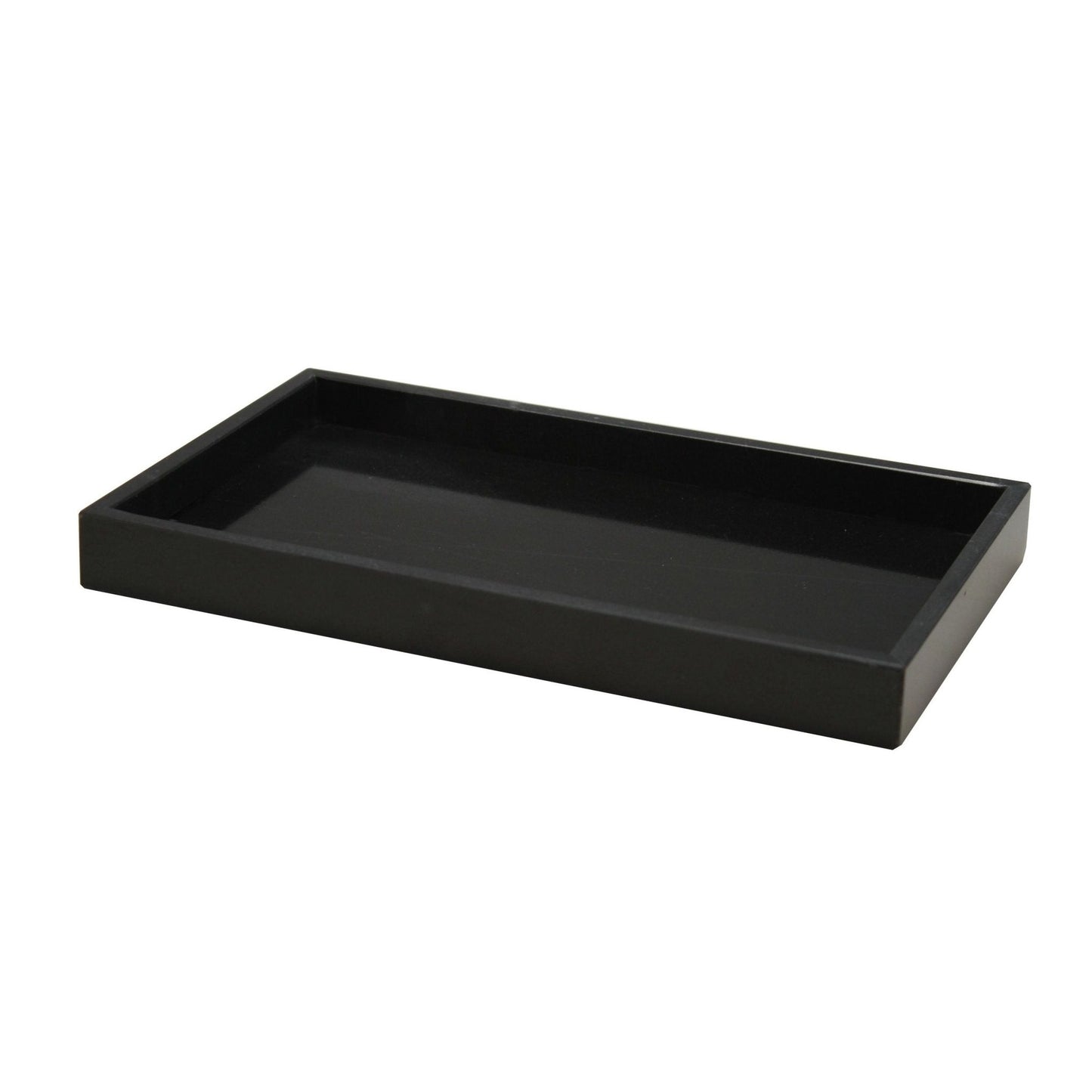 Myrtus Collection Jet Black Marble Polished Finish Small Amenity Tray