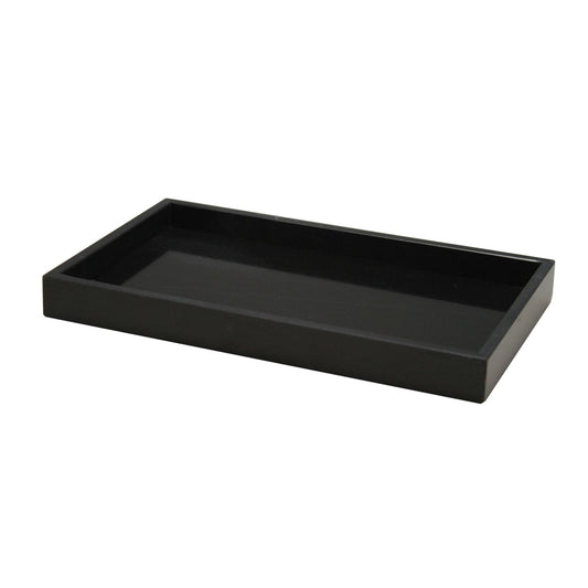 Myrtus Collection Jet Black Marble Polished Finish Small Amenity Tray