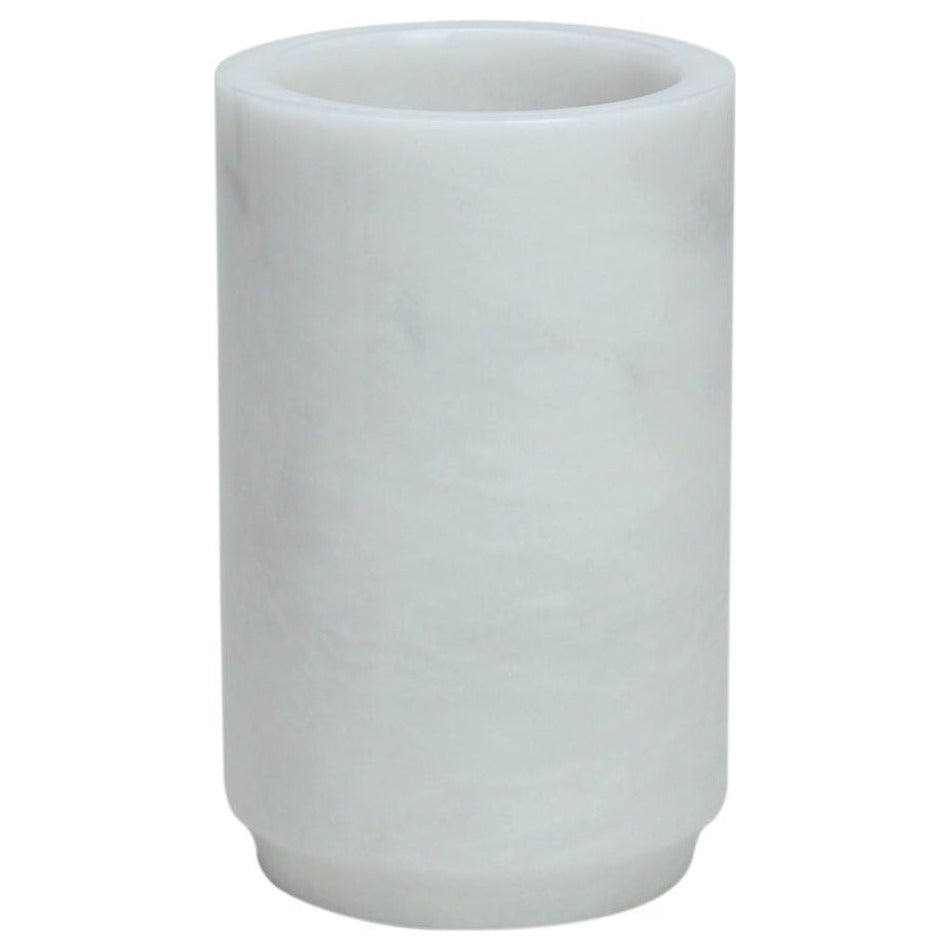 Eris Collection Pearl White Marble Honed Finish Tumbler