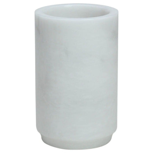 Eris Collection Pearl White Marble Honed Finish Tumbler