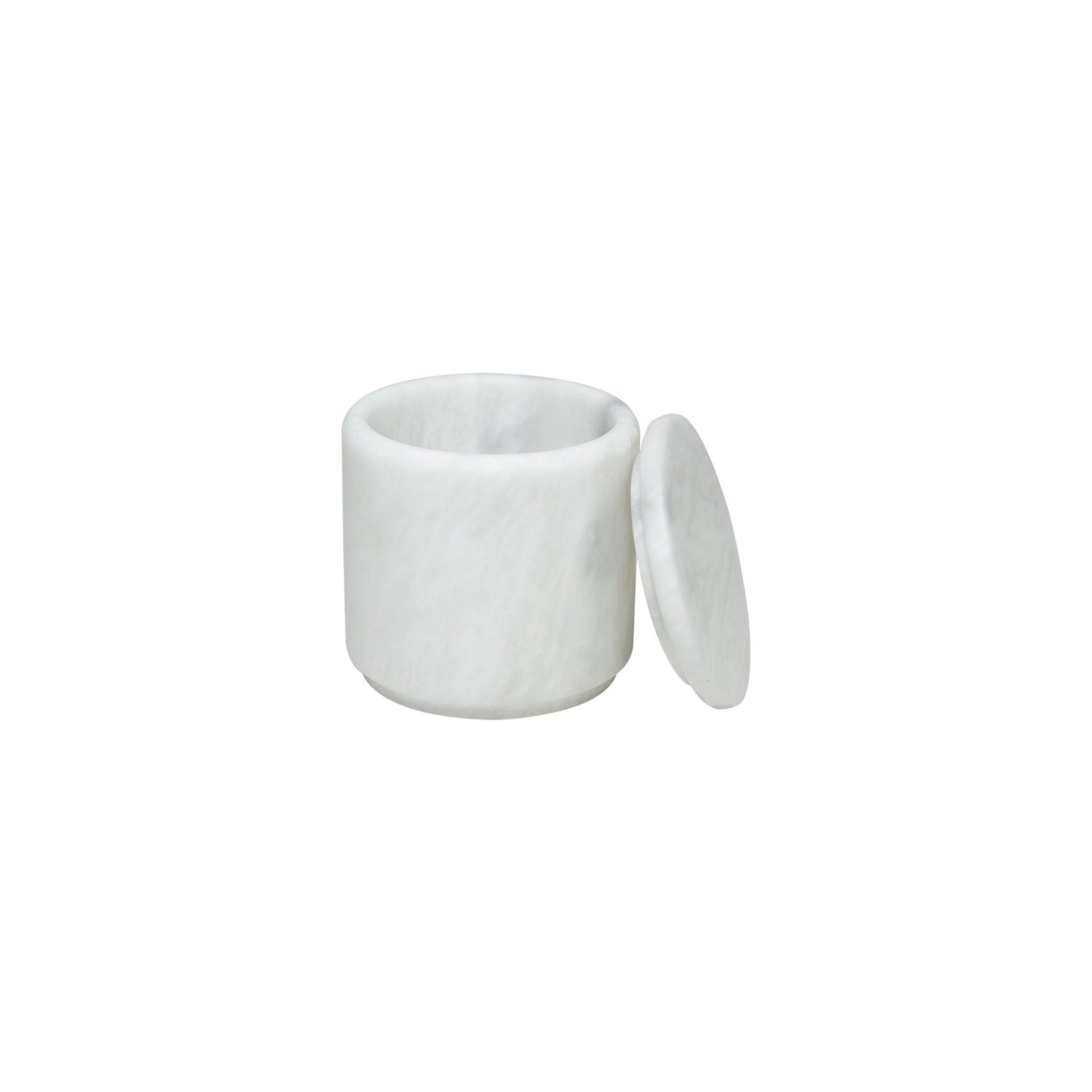 Eris Collection Pearl White Marble Honed Finish Canister - 4'x4'