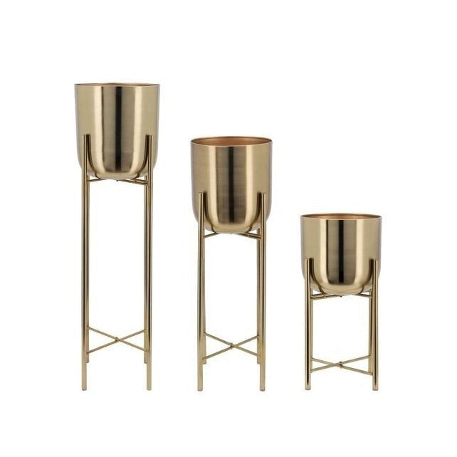 Metal Planters On Stand