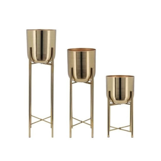 Metal Planters On Stand