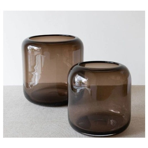 Mazurka Vases in Smokey Brown