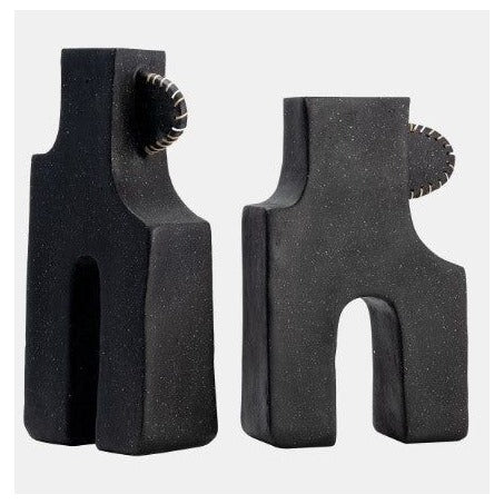 Ecomix Abstract Vase, Black