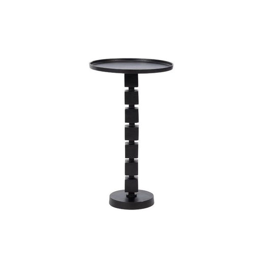 Aluminum Stacked Cube Accent Table Black