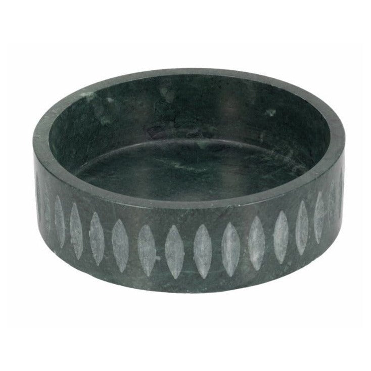 Rosalie Green Marble Bowl 12''