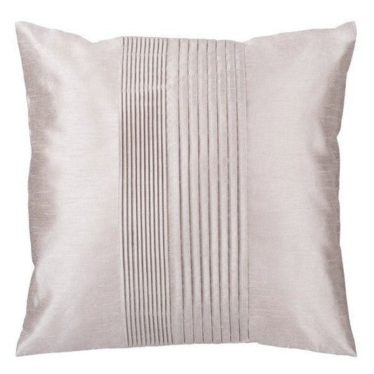 Solid Pleated, Light Gray Decorative Pillow