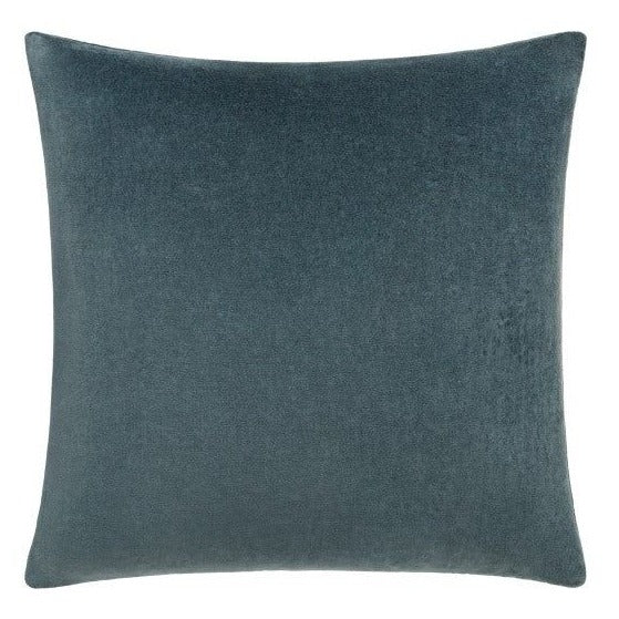 Cotton Velvet Dark Grey 18x18 Decorative Pillow