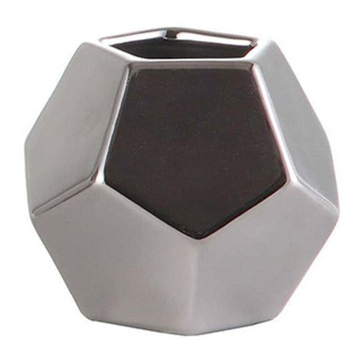 Faceted Silver Vase