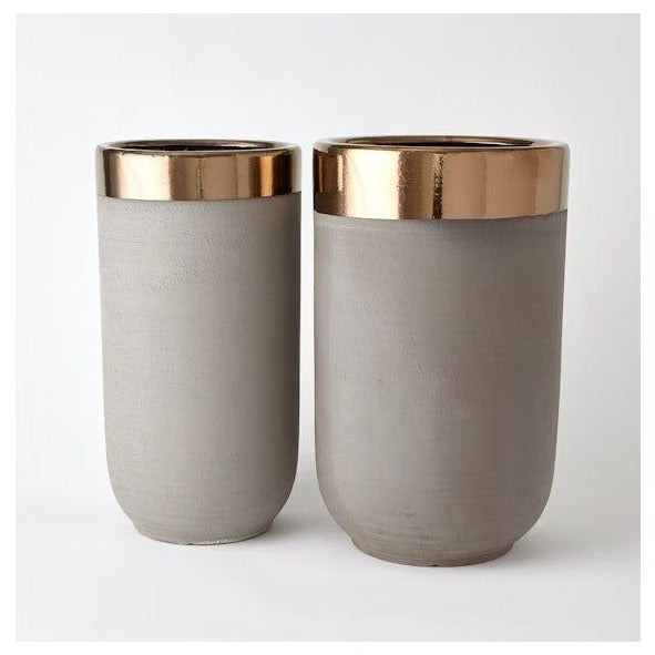 Banded Bronze Container