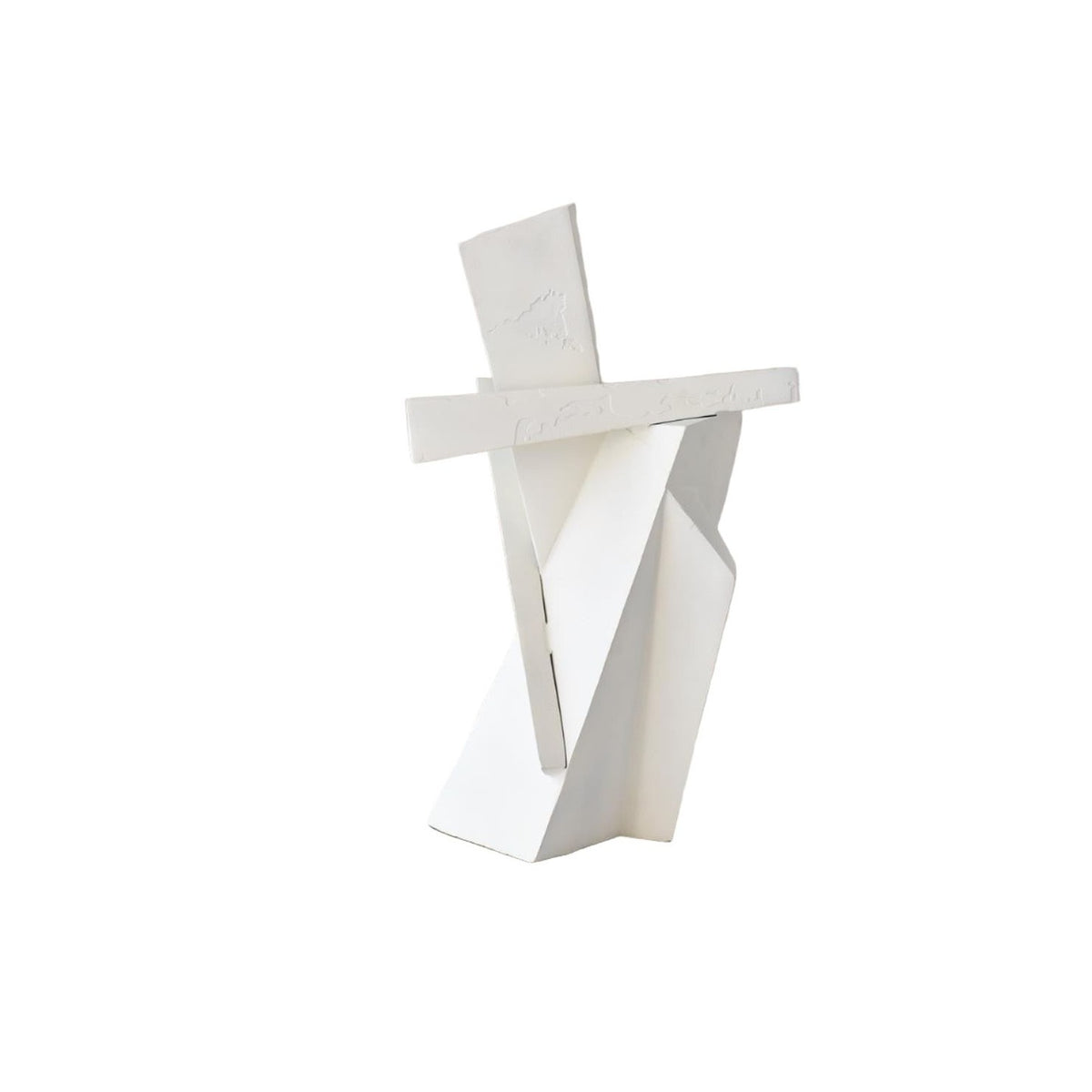 Angular Outcrop Sculpture White
