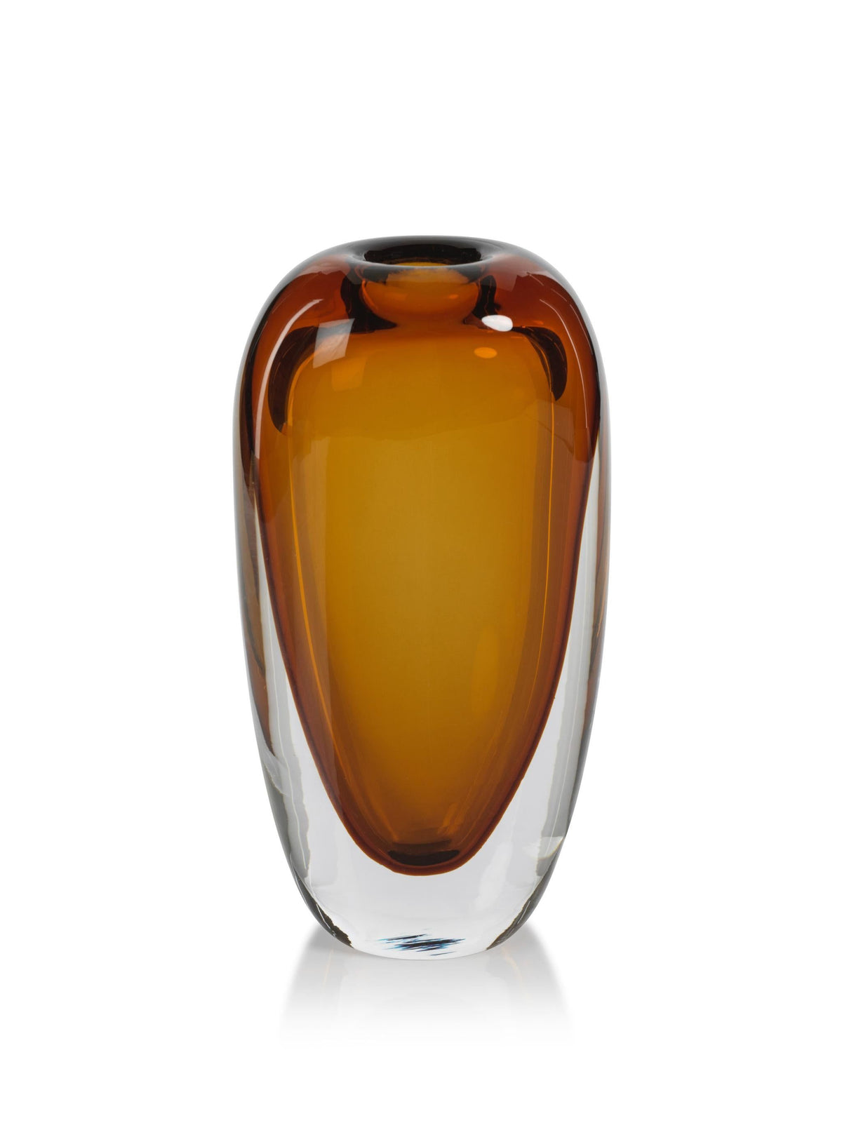Amber Blown Glass Vase, Large