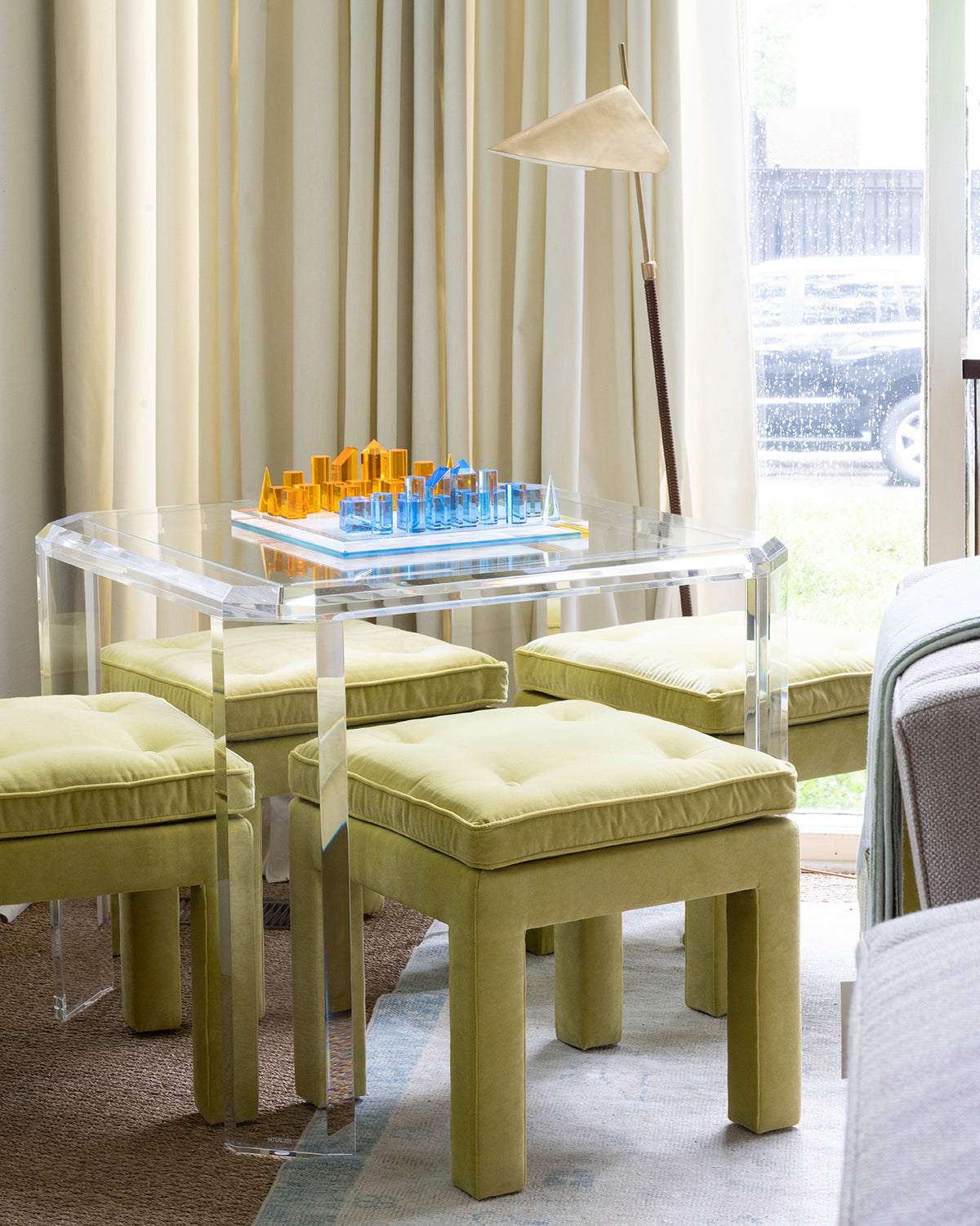 Acrylic Lucite Multi-Color Chess Set