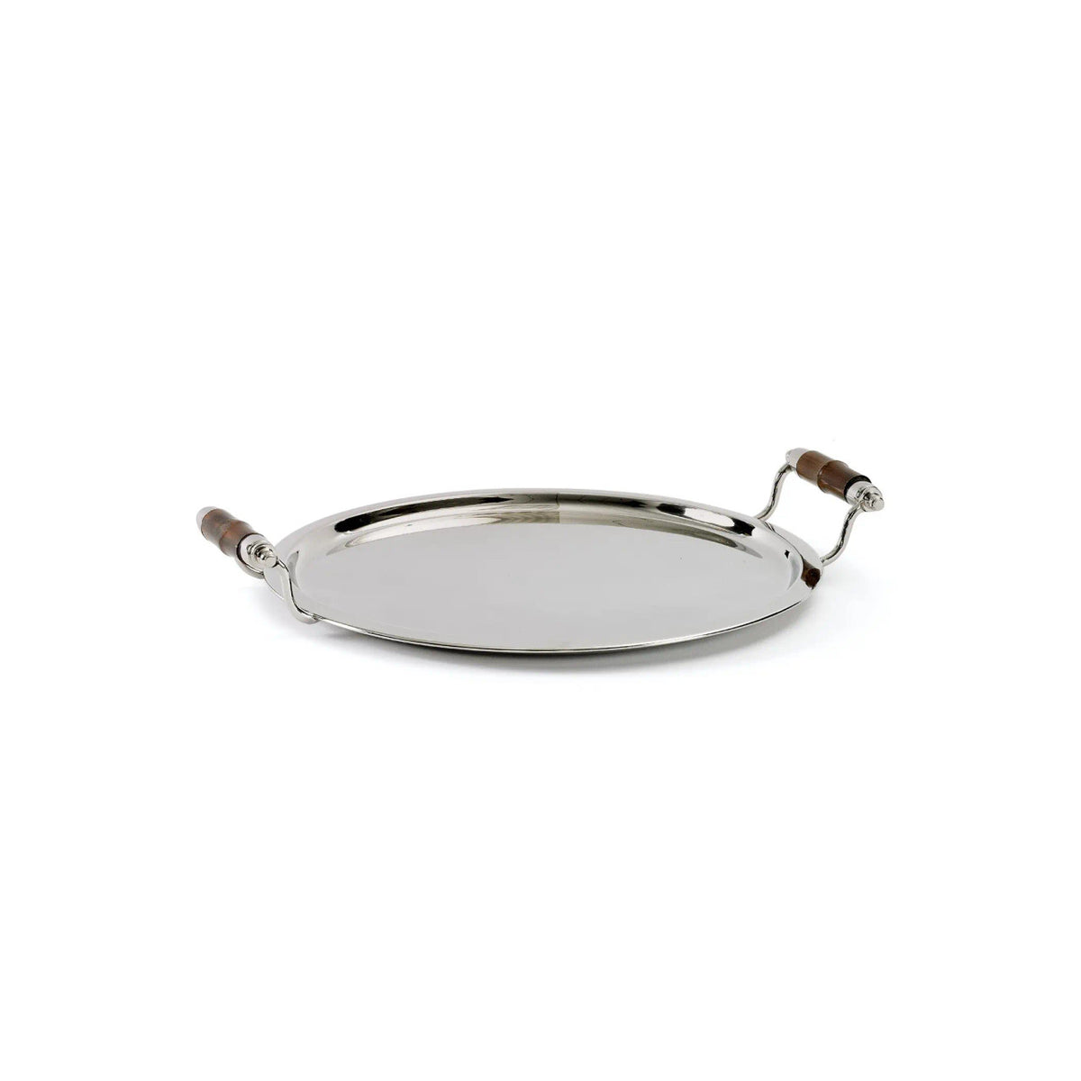 Bamboo Handled Round Tray